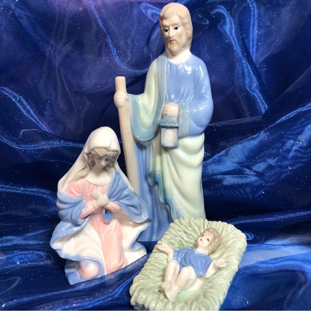 RARE Petite Nativity Set Retro MCM Classic VTG 10 Item Mid Century Modern